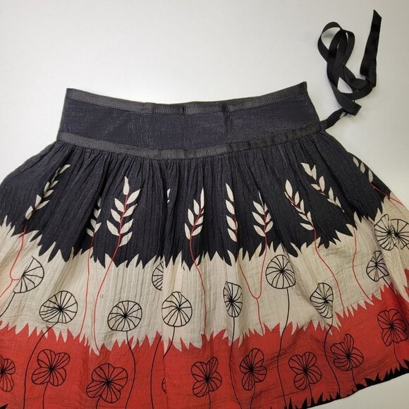 Pleated Flare Short Skirt Floral Motif - Size M - Picture 12 of 12